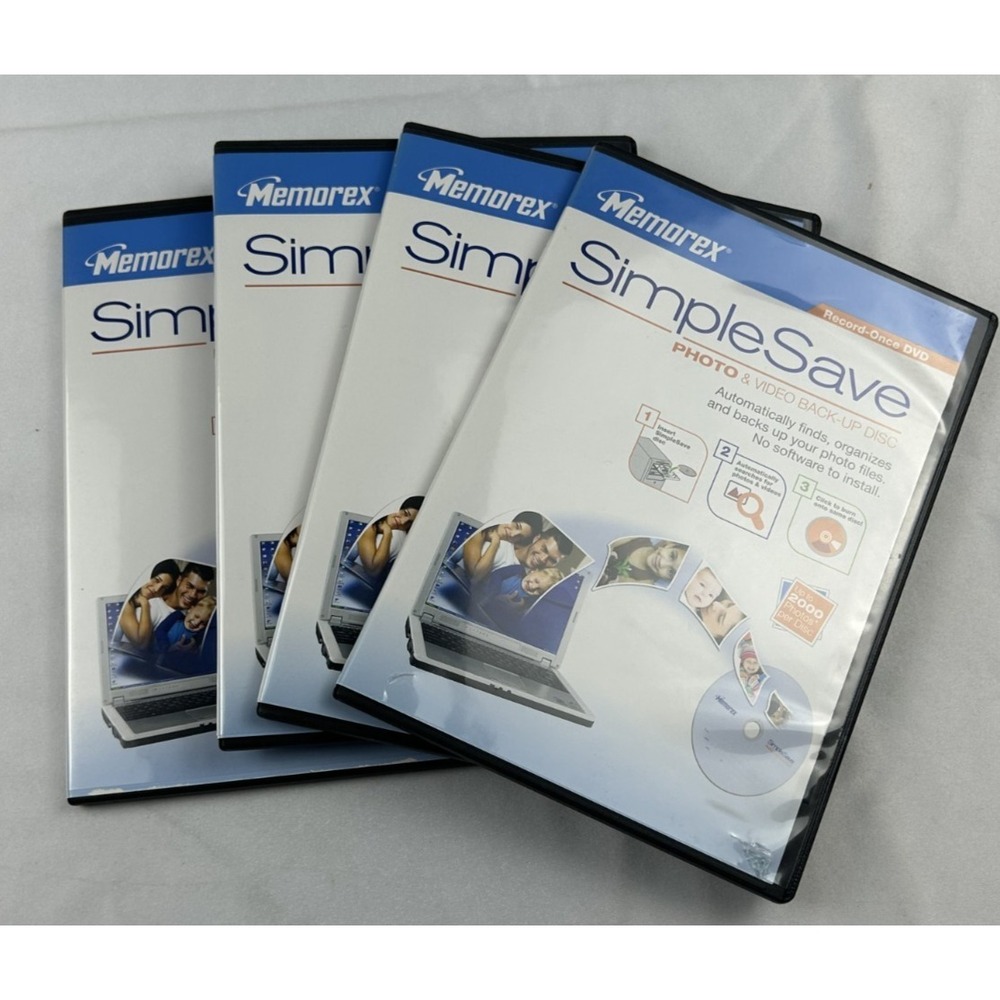 Memorex Simple Save Photo &‎ Video Back Up Disc - 5 Pack - Opened (4)